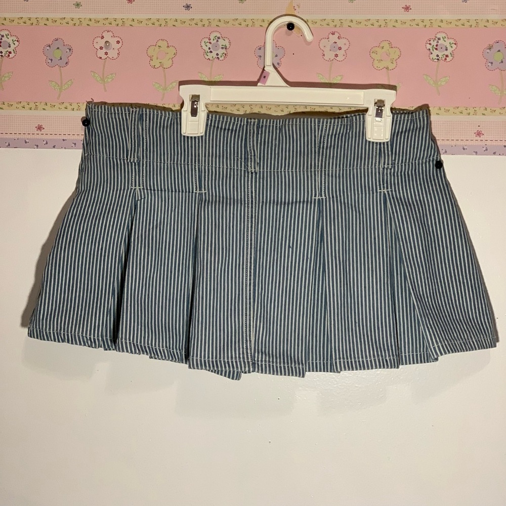 Almost Famous Blue and White Striped Skort